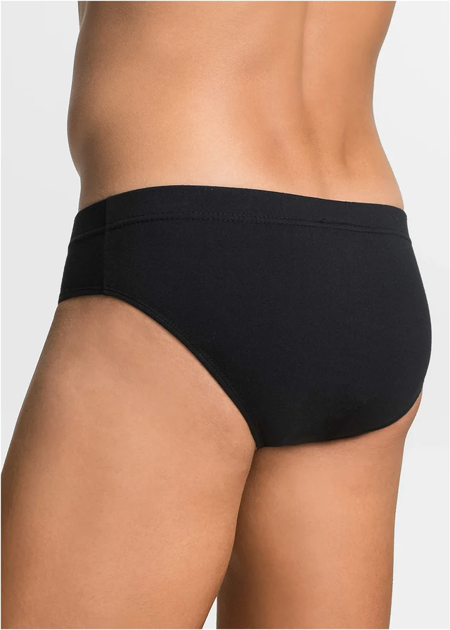 Chilot maxi din bumbac (set/5 buc.), culoare: negru