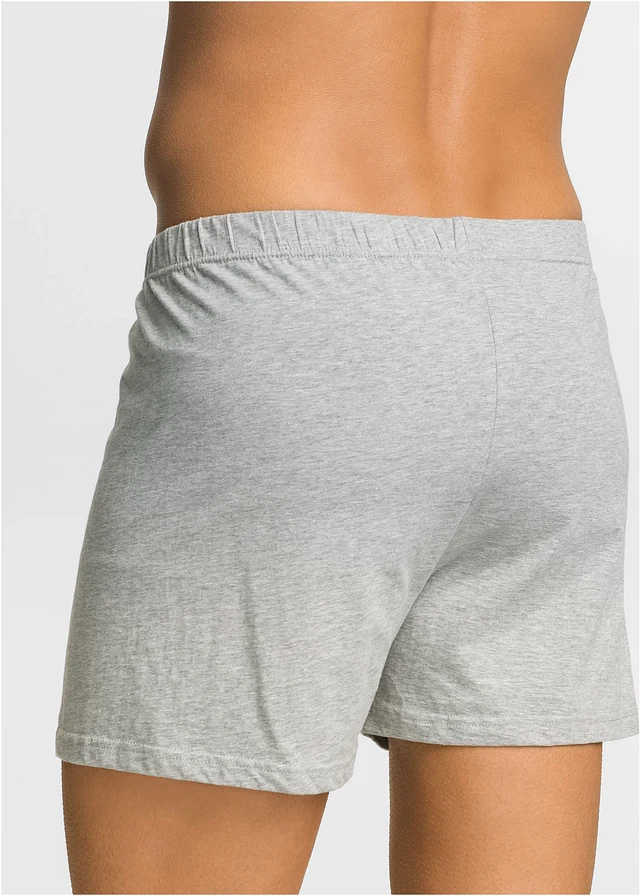 Lot de 4 caleçons en jersey coton doux • gris chiné • product-page.page-title-suffix