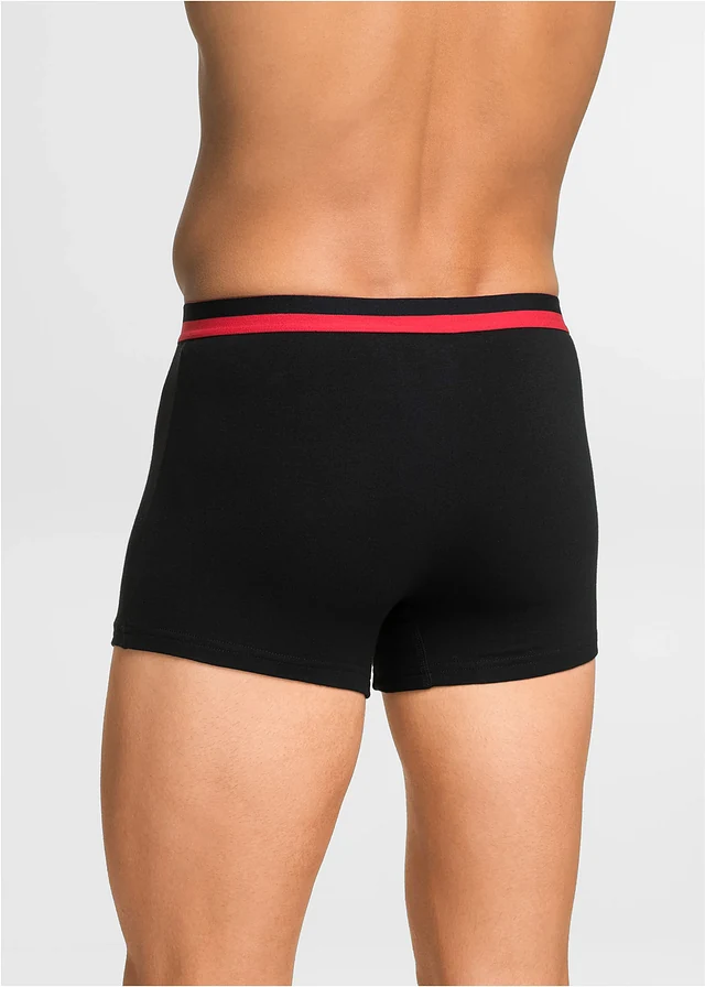 Strakke boxer met katoen (set van 3), Kleur: zwart