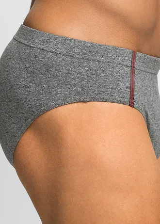 Maxi slipy s bavlnou (5 ks v balení) • šedá melanž-černá • bonprix obchod