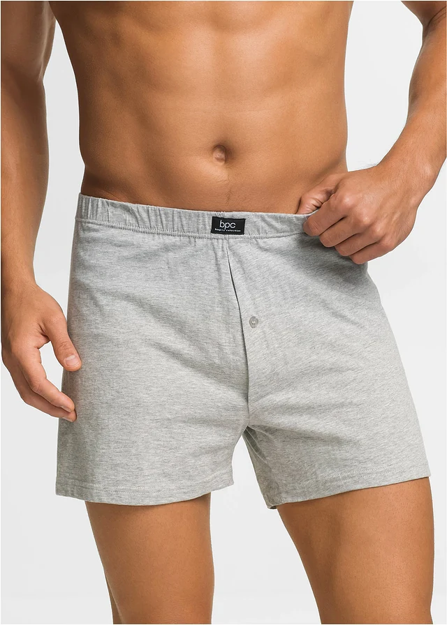 Lot de 4 caleçons en jersey coton doux • gris chiné • product-page.page-title-suffix