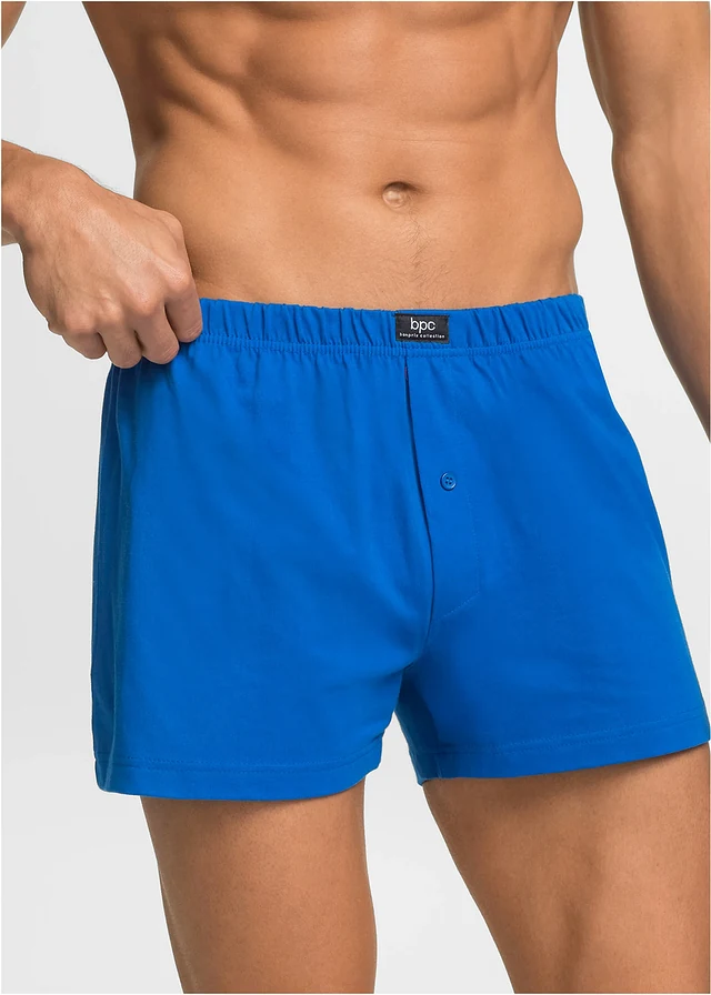 Wijde jersey boxershorts met katoen (set van 3)