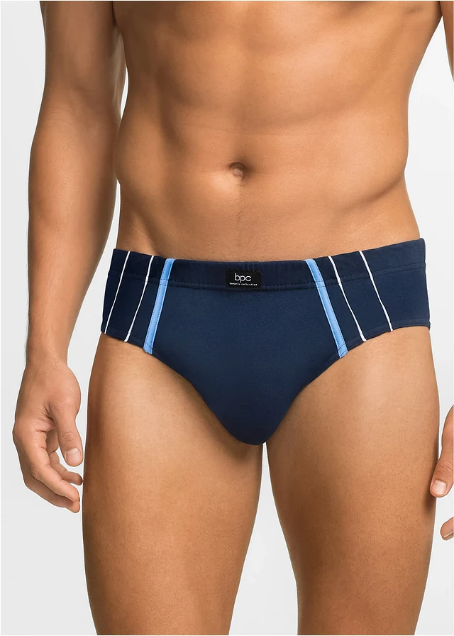Lot de 5 slips maxi, Couleur: bleu foncé + noir