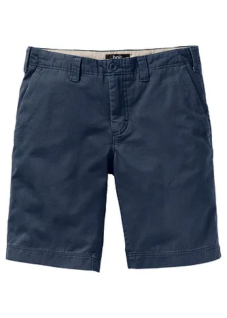 Chino bermuda van puur katoen, regular fit, Kleur: donkerblauw