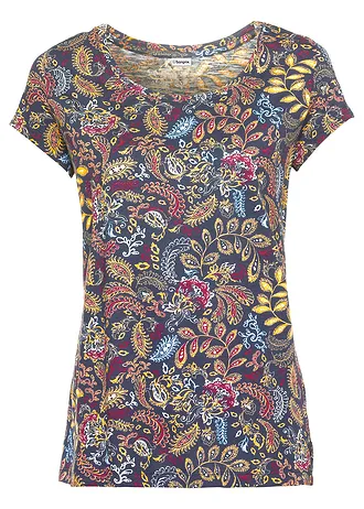 Katoenen shirt met print, korte mouw