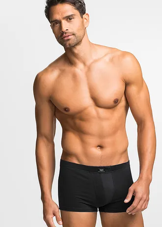 Chilot hipster cu bumbac moale (set/3 buc.) • negru • magazin bonprix