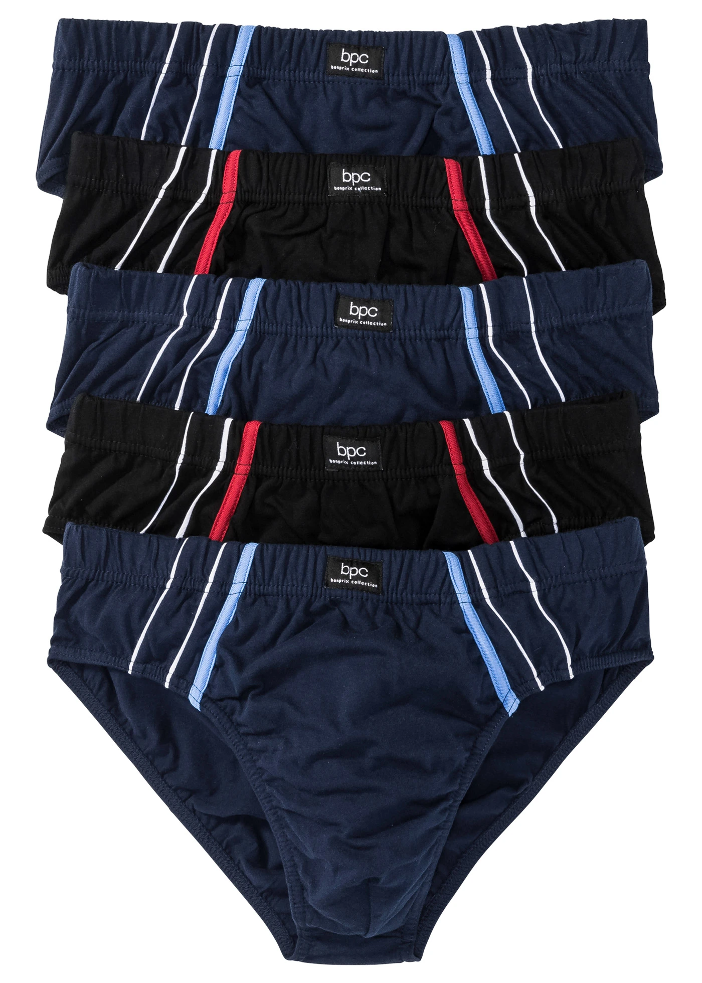 Chilot maxi cu bumbac (set/5 buc.) • bleumarin+negru • magazin bonprix