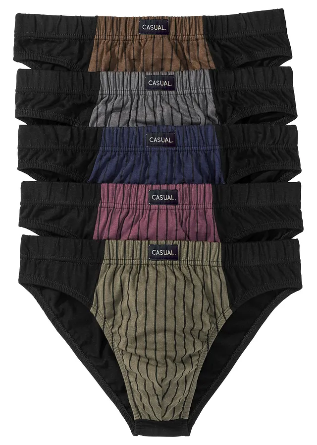 Slipy z měkké bavlny (5 ks v balení) • tmavé odstíny • bonprix obchod