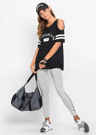 T-shirt en viscose douce • noir imprimé • Boutique bonprix