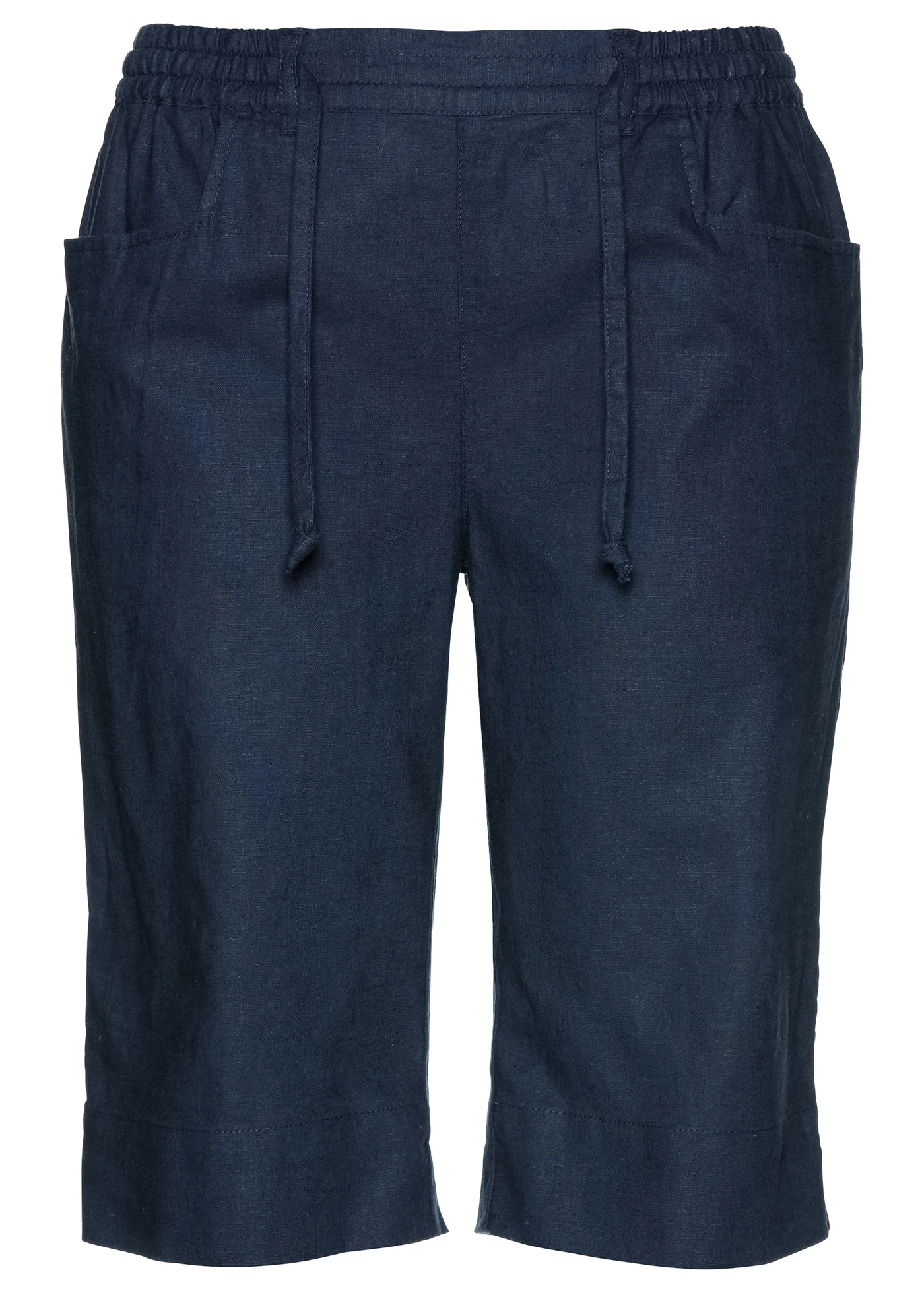 Bermuda met linnen • donkerblauw • bonprix online shop