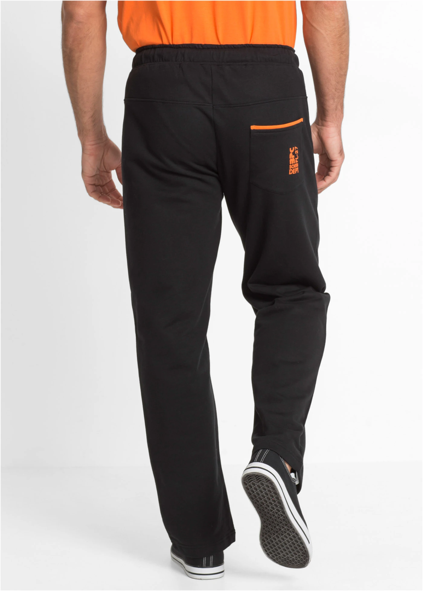 Pantaloni de jogging cu buzunare practice cu fermoar • negru • magazin bonprix