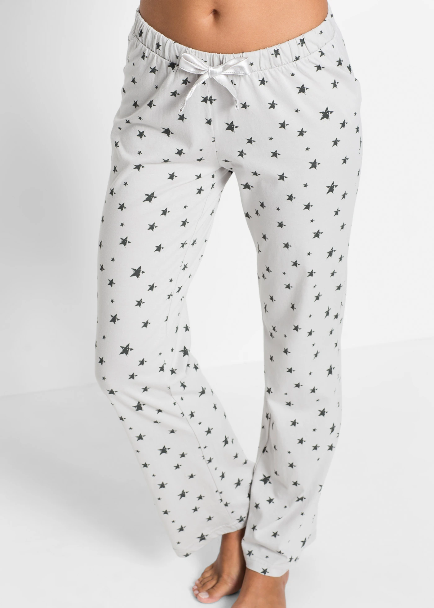 Pijama cu bumbac organic • antracit melanj • magazin bonprix