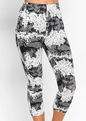 Capri pyžamo s krátkým rukávem • černá s potiskem • bonprix obchod