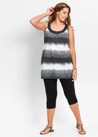 Jurk + capri legging (2-dlg. set) • zwart grafische print plus size • bonprix online shop