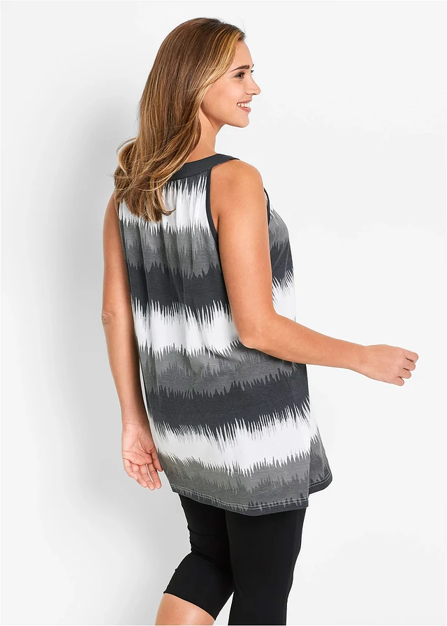 Jurk + capri legging (2-dlg. set), Kleur: zwart grafische print
