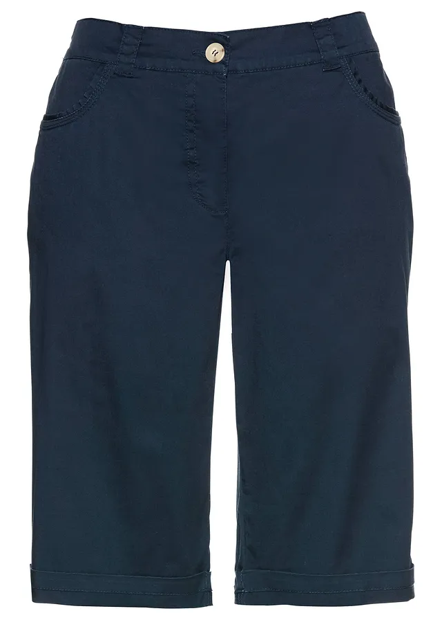 Bavlnené bermudy pepertouch s pohodlným pásom • tmavomodrá • obchod bonprix
