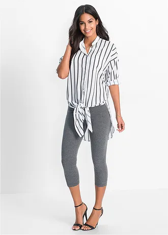 Capri legging (set van 2), Kleur: grijs-zwart