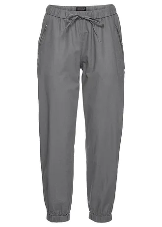 Pantalon 7/8 léger en lin et coton • gris/argenté • Boutique bonprix