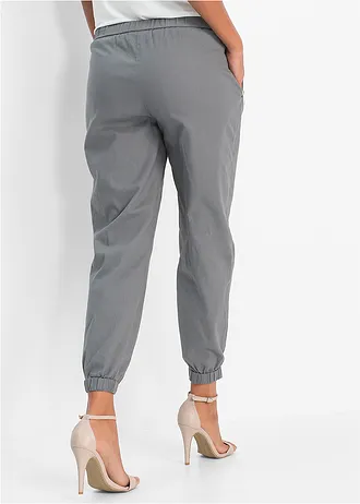 Pantalon 7/8 léger en lin et coton • gris/argenté • Boutique bonprix