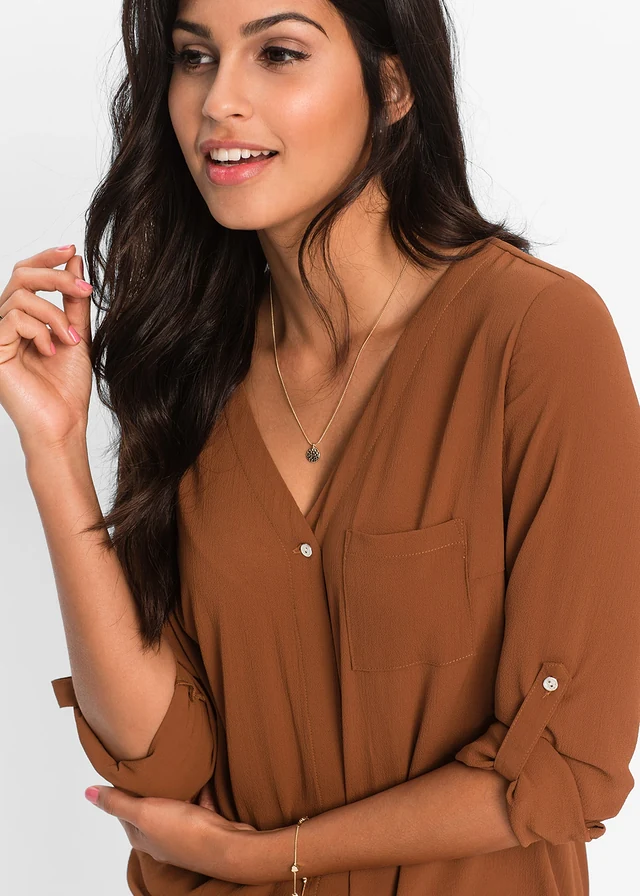Lange blouse • cognac • product-page.page-title-suffix
