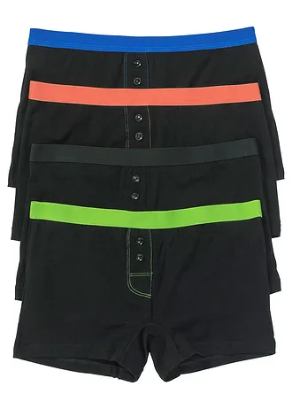 Dames boxer (set van 4), Kleur: zwart+multicolour