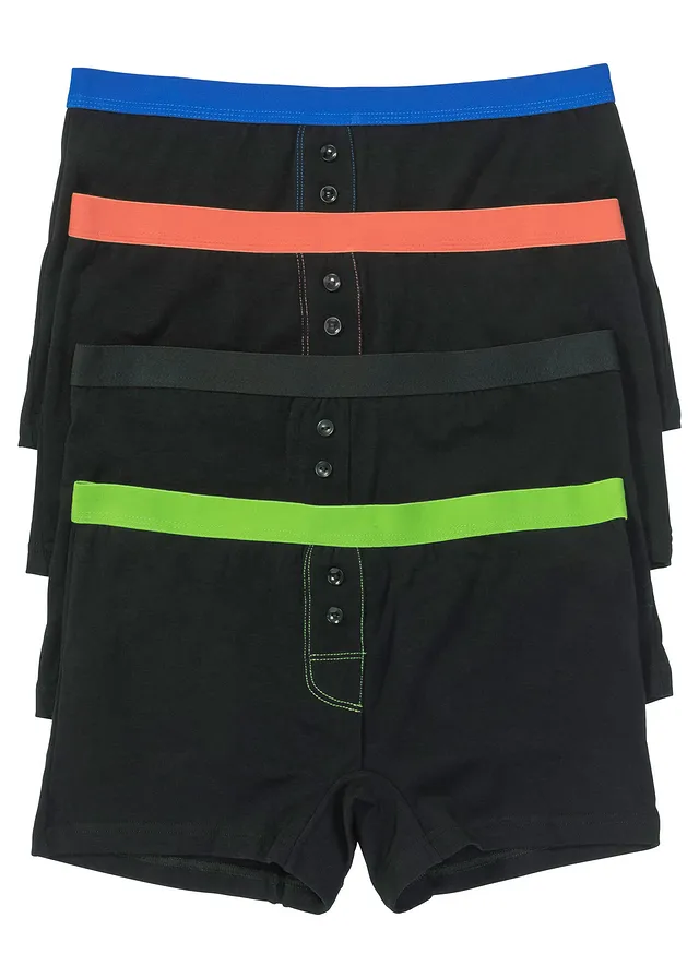Dámské boxerky (4 ks v balení) • černá + více barev • bonprix obchod