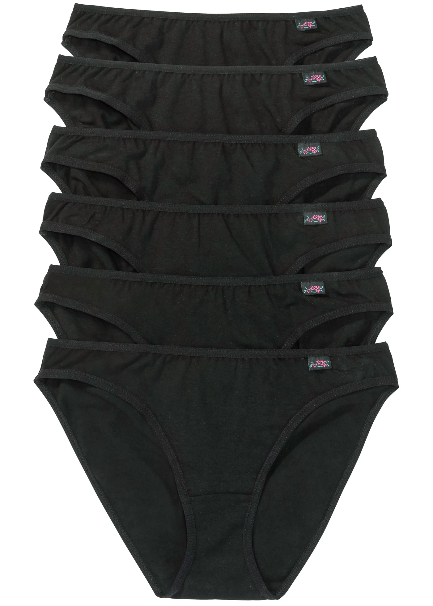 Chilot cu bumbac moale (set/6 buc.) • negru • magazin bonprix