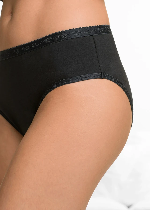 Lot de 5 slips Maxi, Couleur: noir
