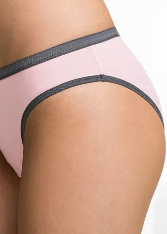 Slip met zacht katoen (set van 5) • blauw+roze+wolwit met print • bonprix online shop