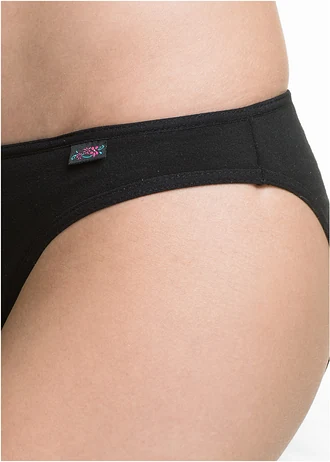 Slip van zacht katoen (set van 6) • zwart • bonprix online shop