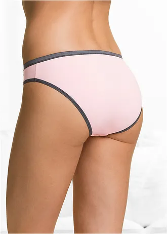 Chilot cu bumbac (set/5 buc.) • albastru + roz + ecru cu imprimeu • magazin bonprix