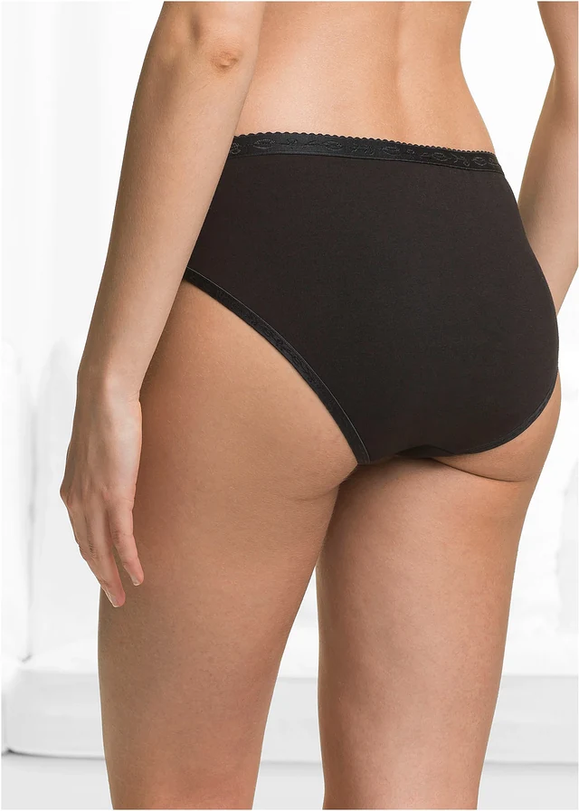 Maxislip (set van 5), Kleur: zwart