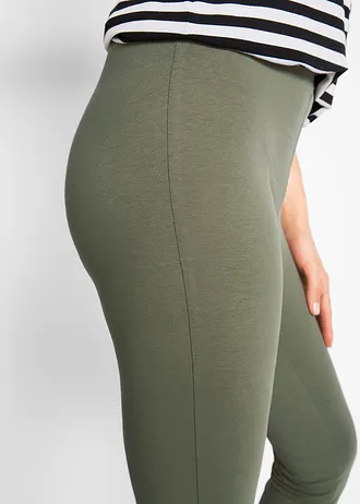 Lot de 2 leggings corsaire • olive-noir • Boutique bonprix
