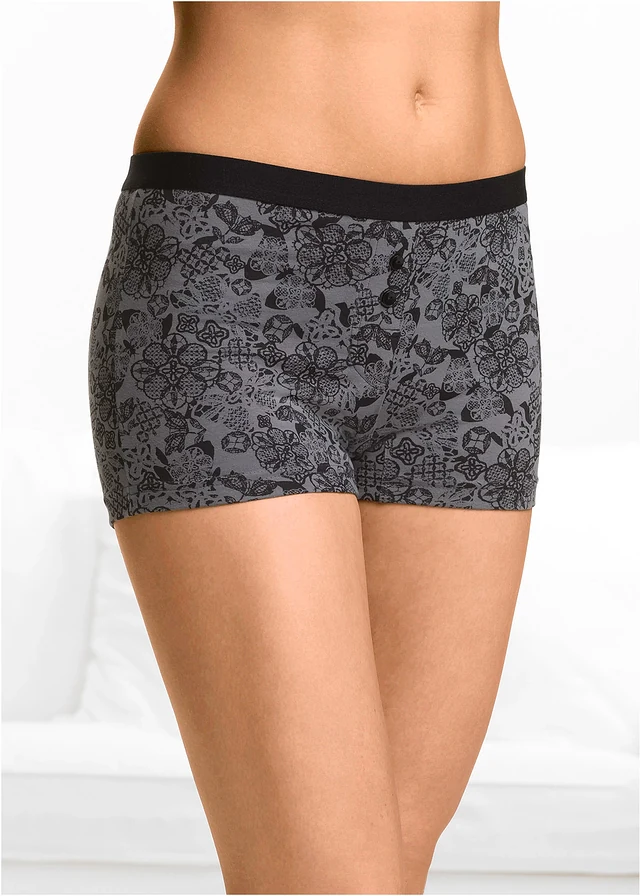 Lot de 4 boxers femme • mauve + gris fumé imprimé • product-page.page-title-suffix
