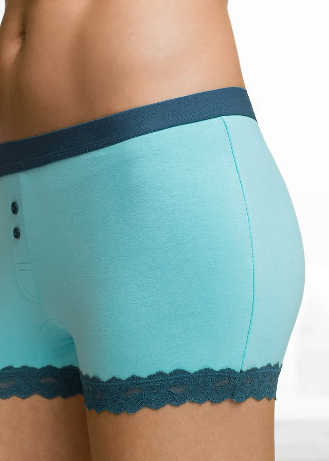 Lot de 4 boxers femme • turquoise + noir • product-page.page-title-suffix