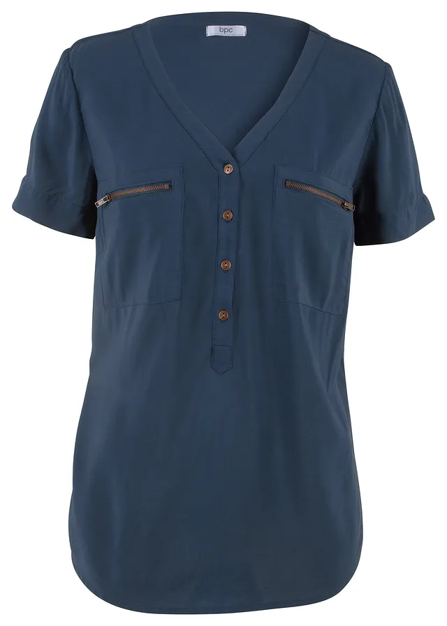 Bluză din vîscoză, mâneci scurte