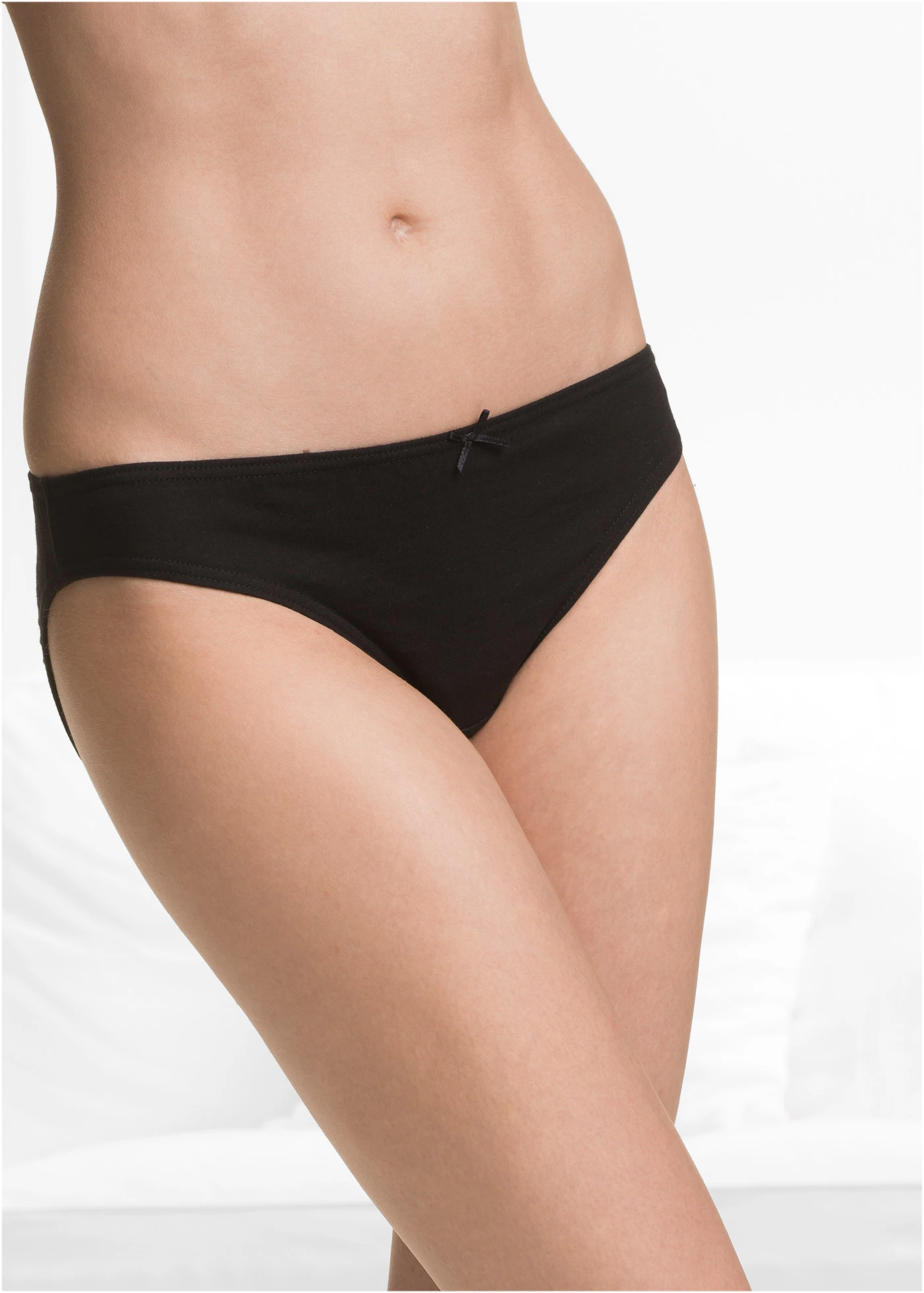 Slip van puur katoen (set van 8) • zwart • bonprix online shop