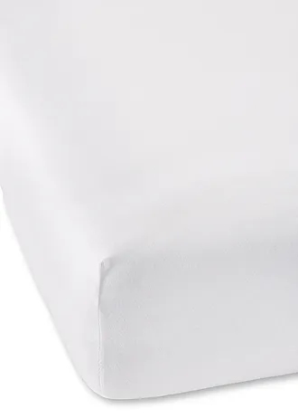 Napínací žerzejové prostěradlo Comfort, barva: bílá