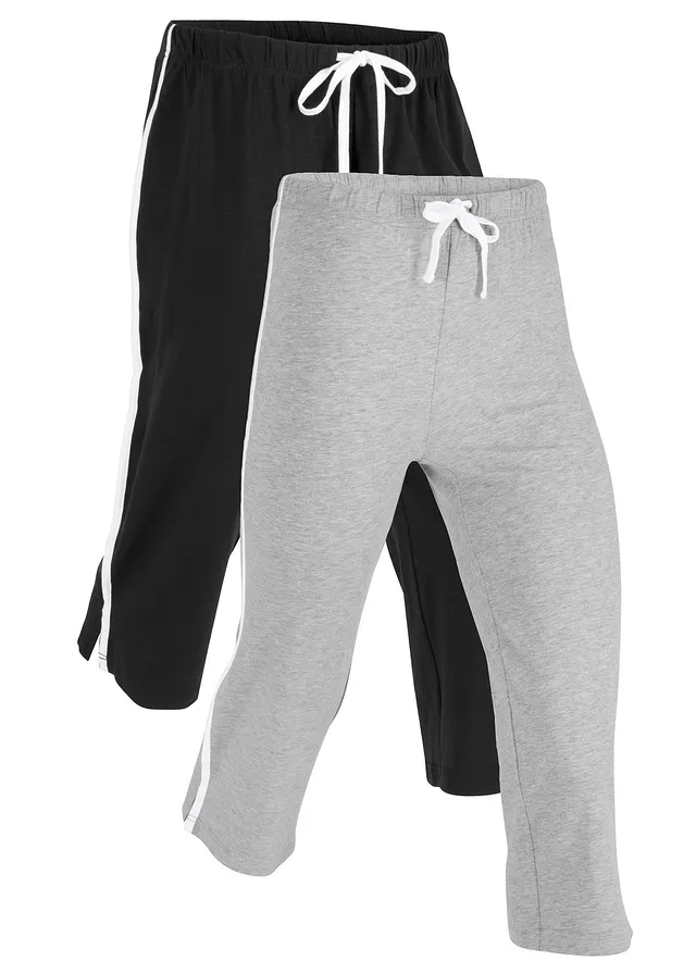 Pantaloni capri din bumbac cu stretch (set/2 perechi)