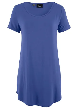 Longshirt, korte mouw, Kleur: saffierblauw