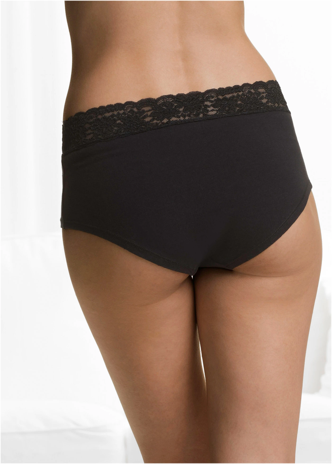 Maxi hipster (set van 4) • zwart+wit • bonprix online shop