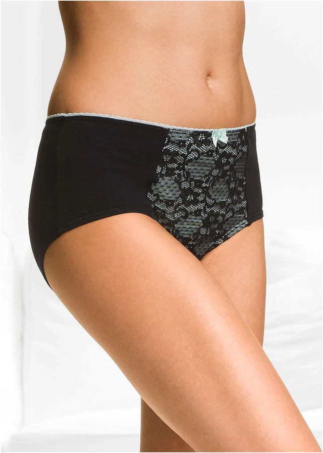 Maxislip met biologisch katoen (set van 4) • zwart • product-page.page-title-suffix