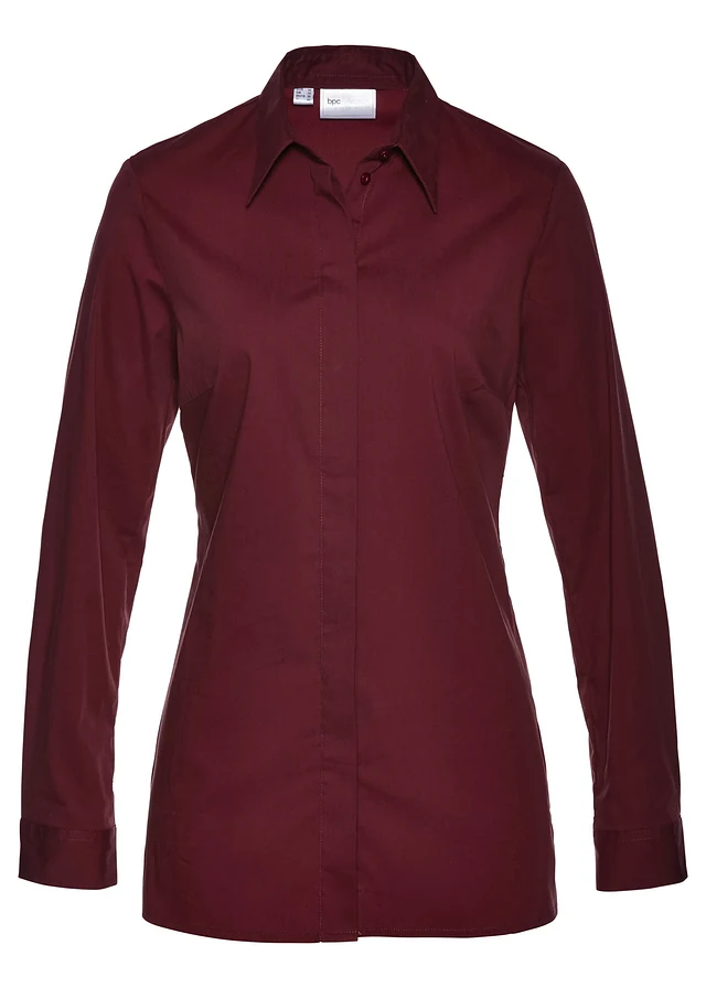 Chemisier long extensible, Couleur: rouge érable