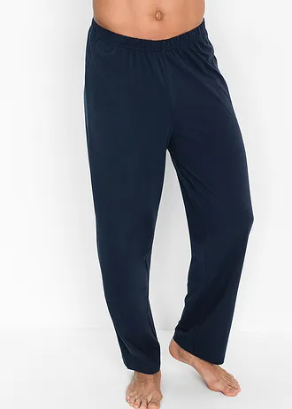 Pyžamo s bavlnou a dlouhým rukávem • tmavě modro-bordó • bonprix obchod