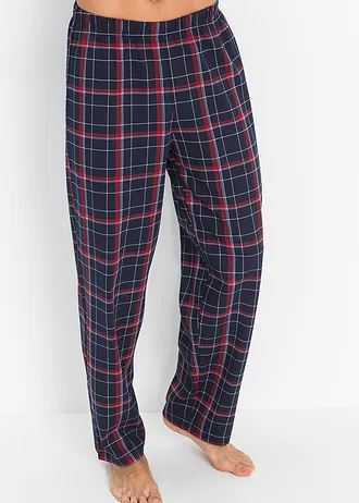 Pijama din bumbac organic 100%, cu mâneci lungi • roșu cadrilat • magazin bonprix