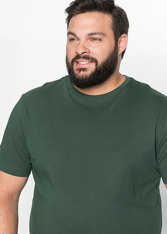 T-shirt (set van 3), Kleur: bordeaux+donkergroen+wit