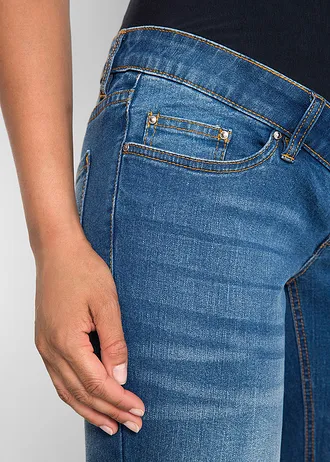 Těhotenské džíny Bootcut, krátké i dlouhé velikosti • modrý denim • bonprix obchod
