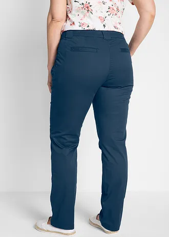 Pantalon chino extensible, Couleur: bleu foncé