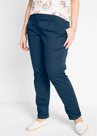 Pantalon chino extensible, Couleur: bleu foncé