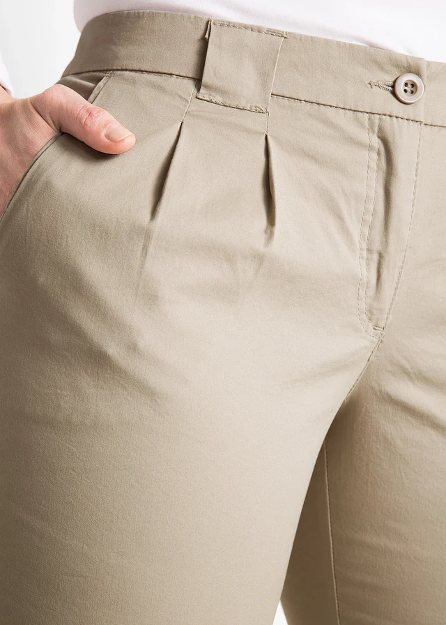 Pantalon chino extensible, Couleur: sable